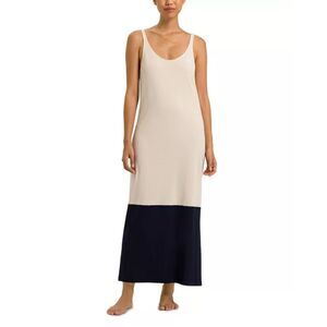 Hanro NWT Laura Colorblocked Nightgown Antique White Large